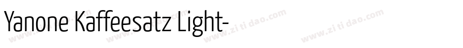 Yanone Kaffeesatz Light字体转换